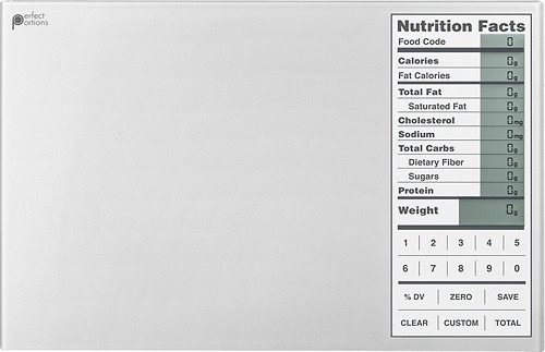 Kitrics Perfect Portions Digital Scale with Nutrition Facts Display, Silver