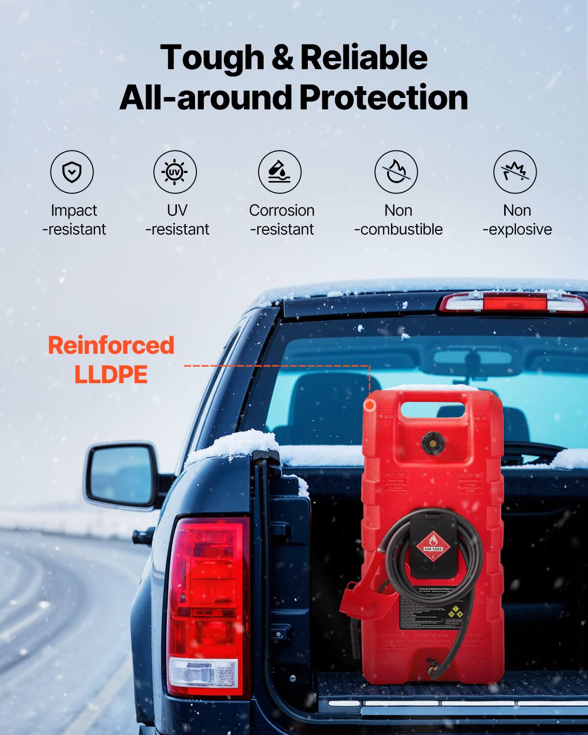 Tough & Reliable All-around Protection

Impact -resistant
UV -resistant
Corrosion -resistant
Non -combustible
Non -explosive
Reinforced LLDPE