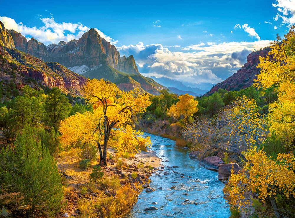 Angle. Castorland - CASTORLAND 3000 Piece Jigsaw Puzzles, Autumn in Zion National Park, Nature and Landscape, USA,  C-300624-2 - Red.