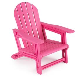 Costway - Modern Adirondack Chair in HDPE with Ergonomic Design, Suitable for Porch, Deck - Pink