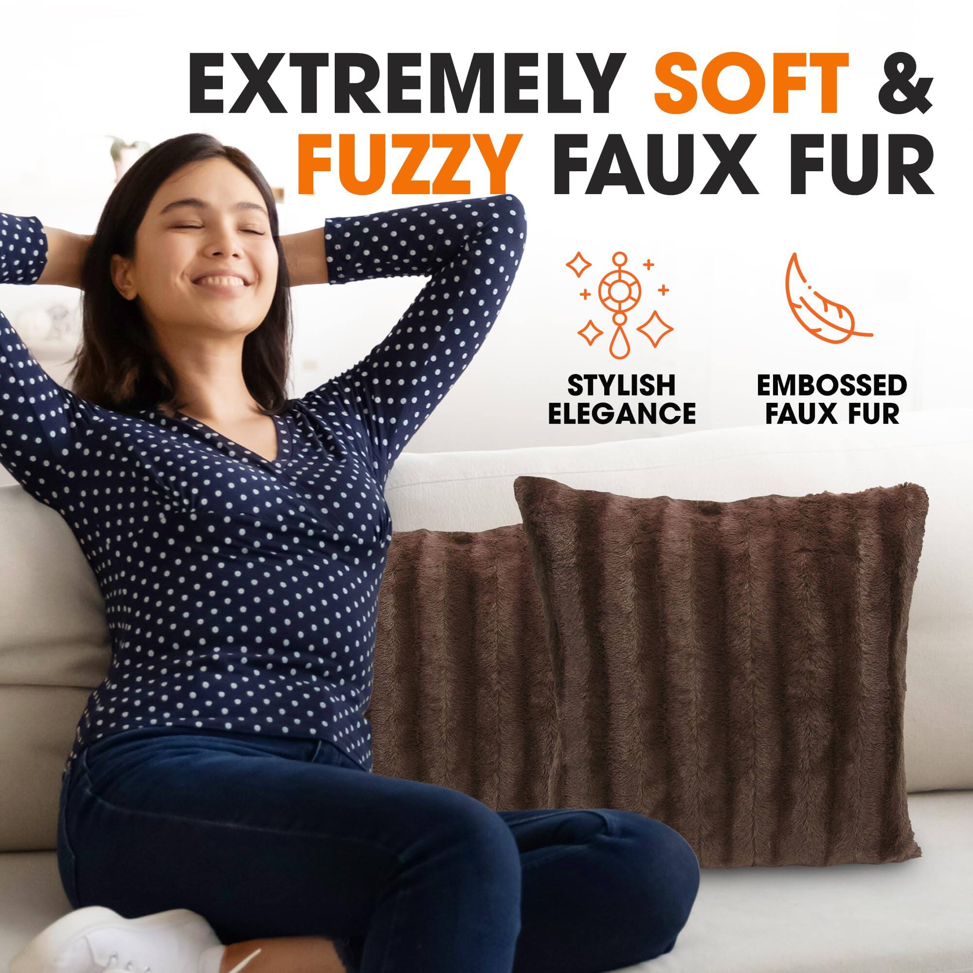 EXTREMELY SOFT & FUZZY FAUX FUR  
STYLISH EMBOSSED ELEGANCE FAUX FUR