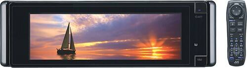 Front Standard. JVC - 50W x 4 MOSFET Apple® iPod®-/Satellite Radio-/HD Radio-Ready DVD Deck.