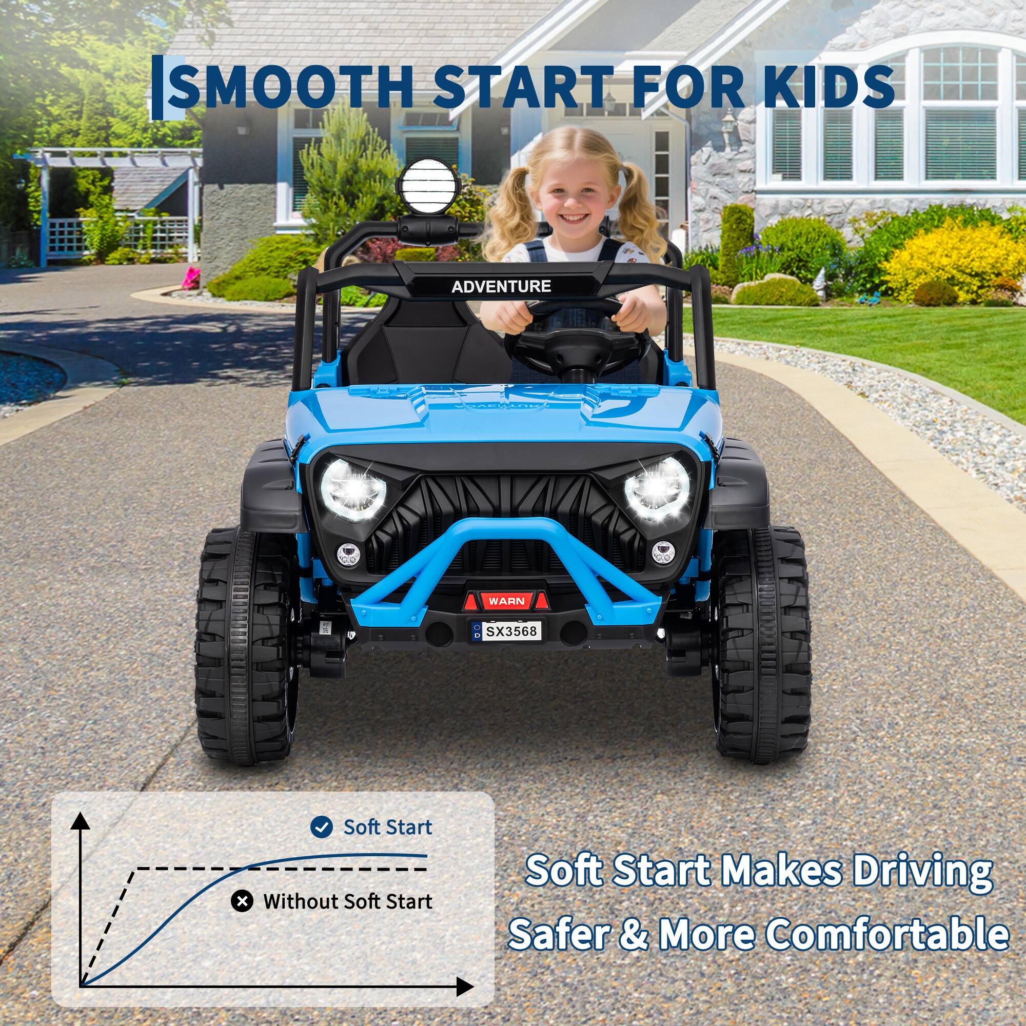 SMOOTH START FOR KIDS

Soft Start Makes Driving Safer & More Comfortable

Soft Start
Without Soft Start

SX3568