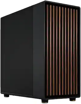 Fractal Design - North XL Charcoal Black EATX, ATX, microATX, Mini-ITX Chassis with Walnut Front and Mesh Side Panel Mid Tower PC Case - Black