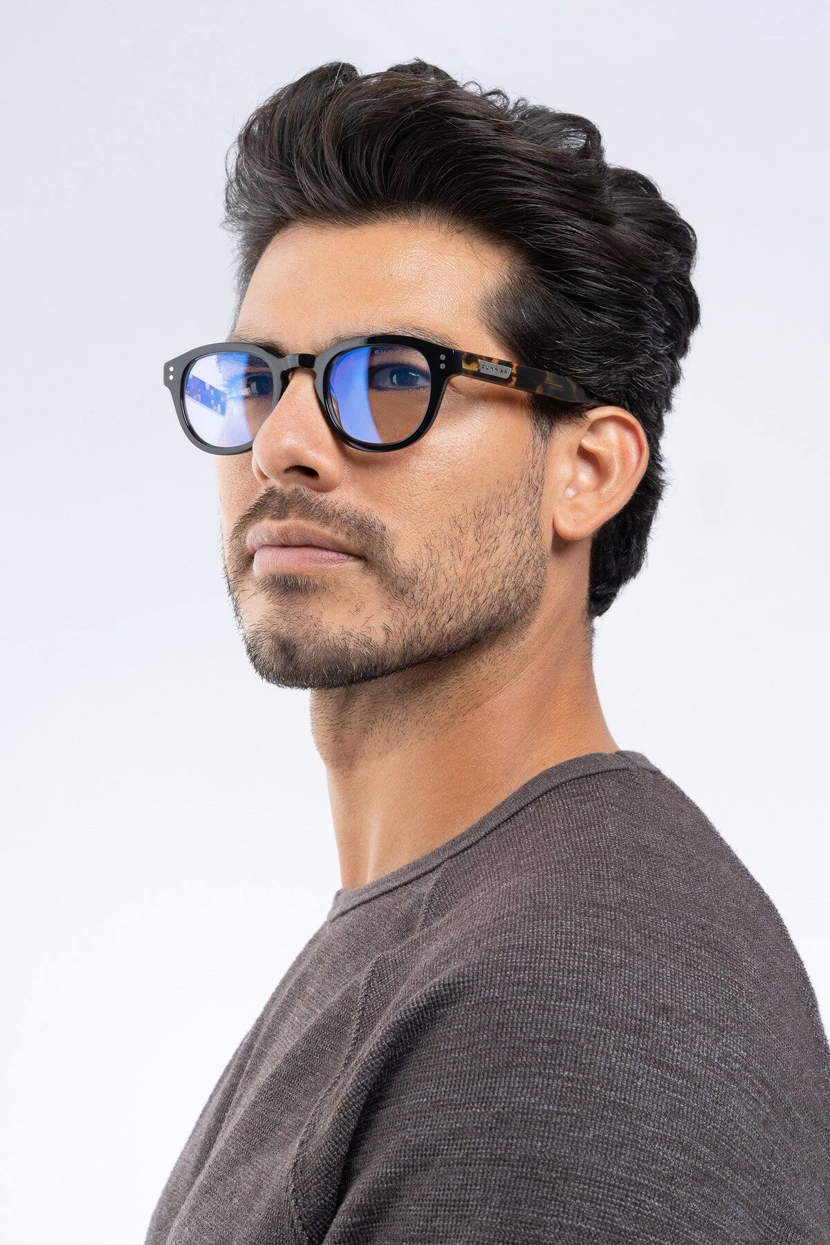 Alt View 2. GUNNAR - GUNNAR Computer Glasses  -  Emery, Tortoise/Onyx, Amber Lens - Blue Light Blocking, Relieve Dry Eye, Anti Glare - Tortoise Onyx.