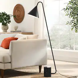 Ayla Marble Base Floor Lamp by Modway - Black
