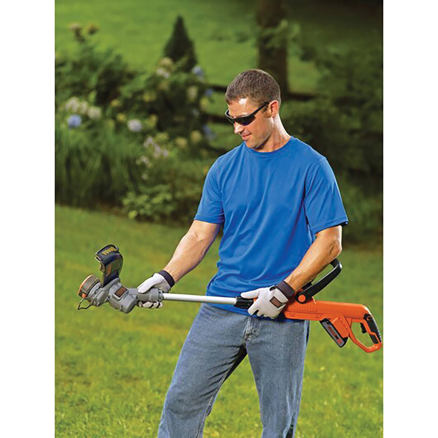 Alt View 10. Black+Decker - 20-Volt MAX 2-in-1 Cordless String Trimmer and Edger with Battery and Charger LST300.