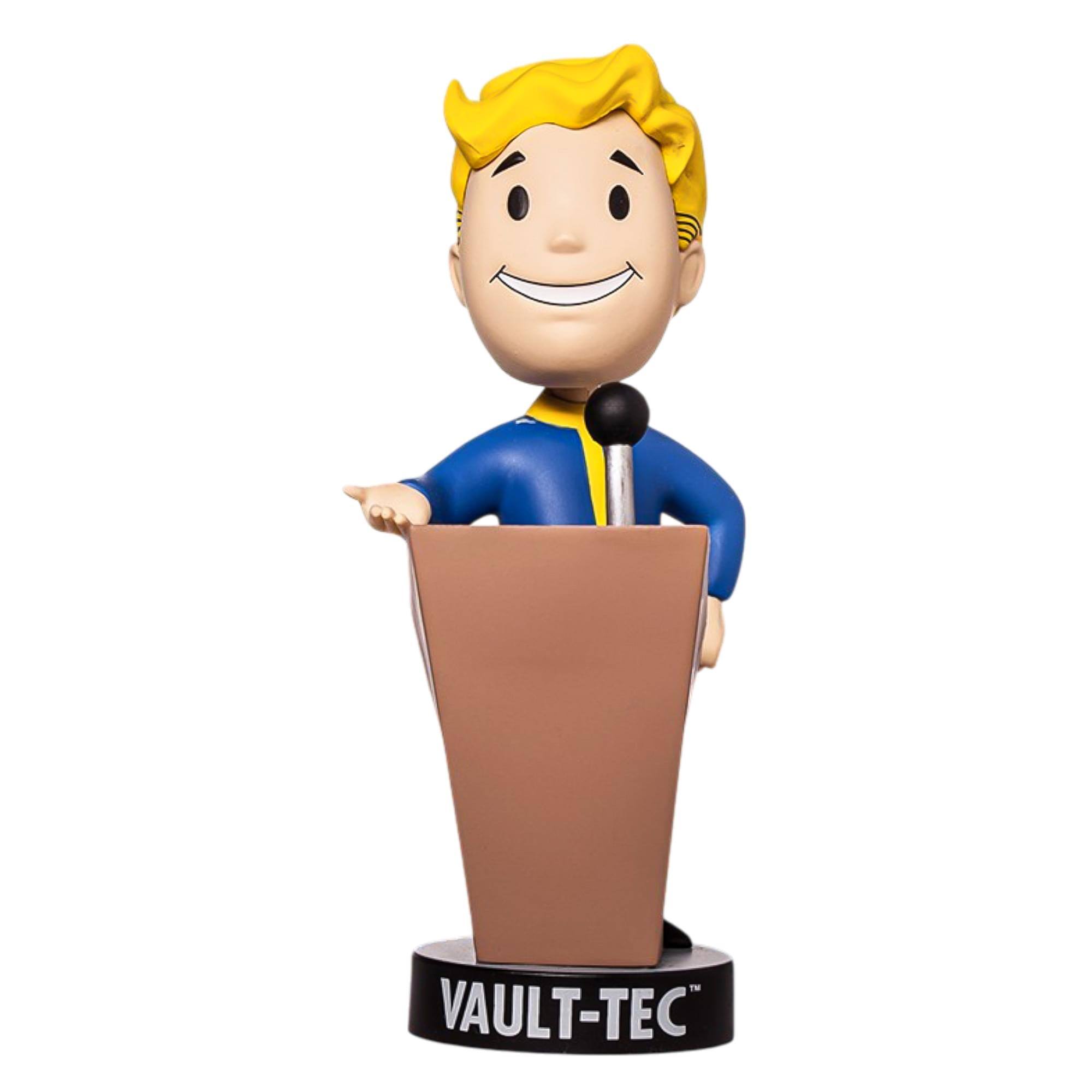 Front. Gaming Heads - Fallout 111 Vault Boy 5 Inch Collectible Bobblehead | Speech - Blue.