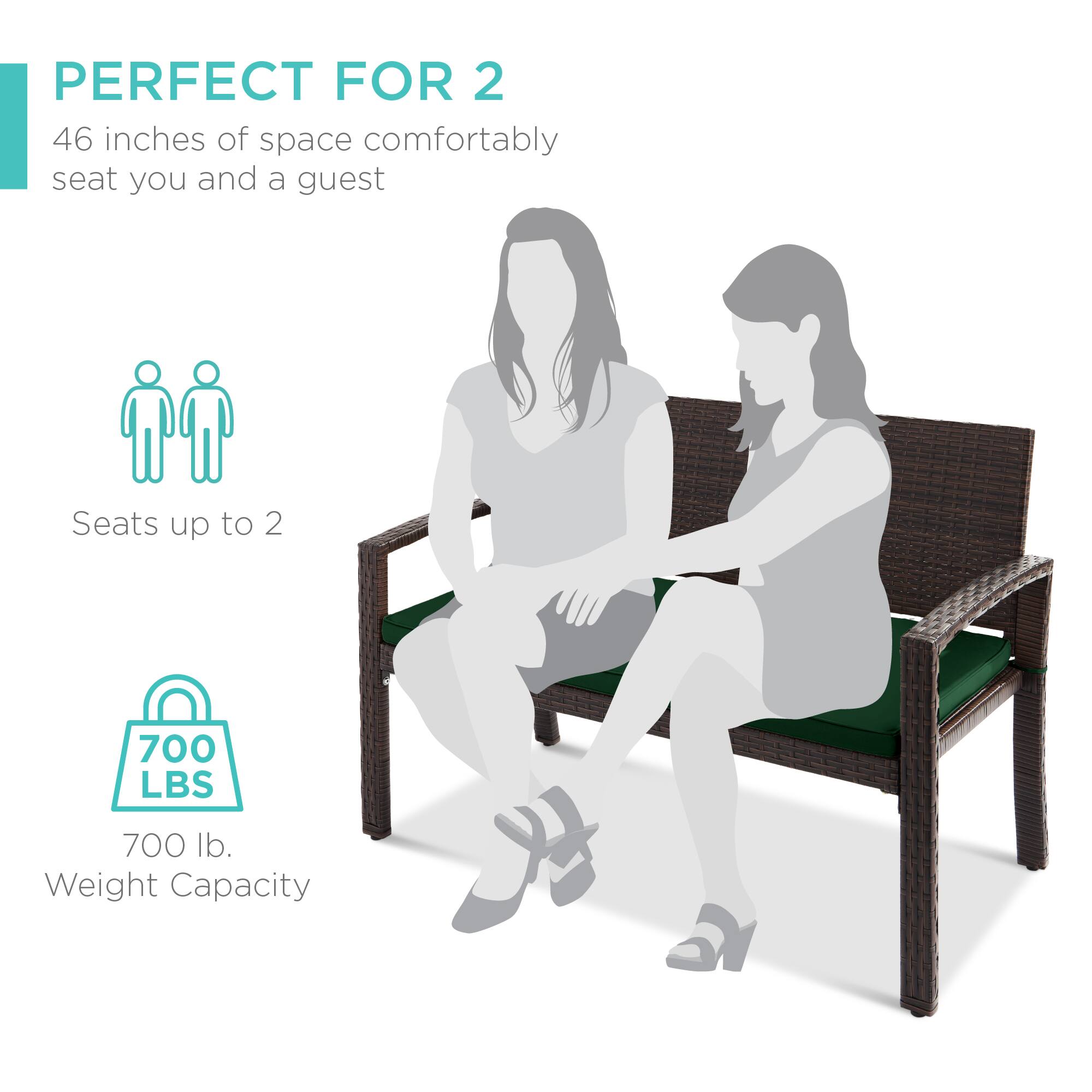 PERFECT FOR 2

46 inches of space comfortably seat you and a guest

Seats up to 2

700 LBS

700 lb. Weight Capacity