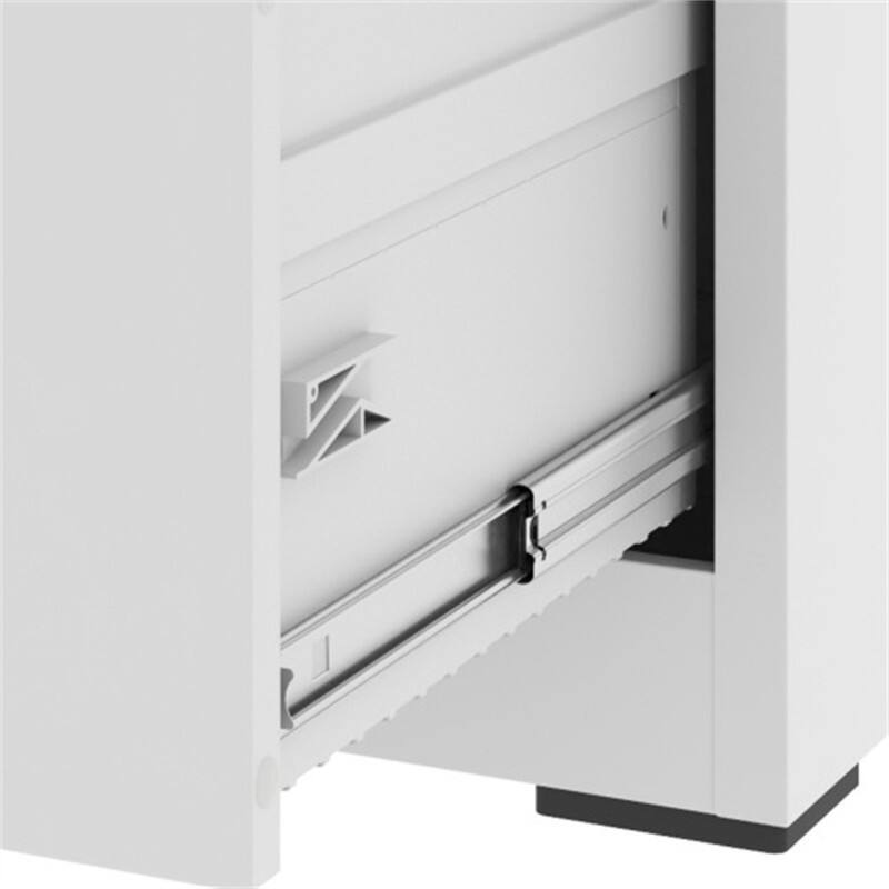 Alt View 5. HTUTWOO - 2 Drawer Lateral File Cabinet with Lock - Metal Filing Cabinet for Home,Steel Wide Horizontal Filing Cabinets for Letter - White.