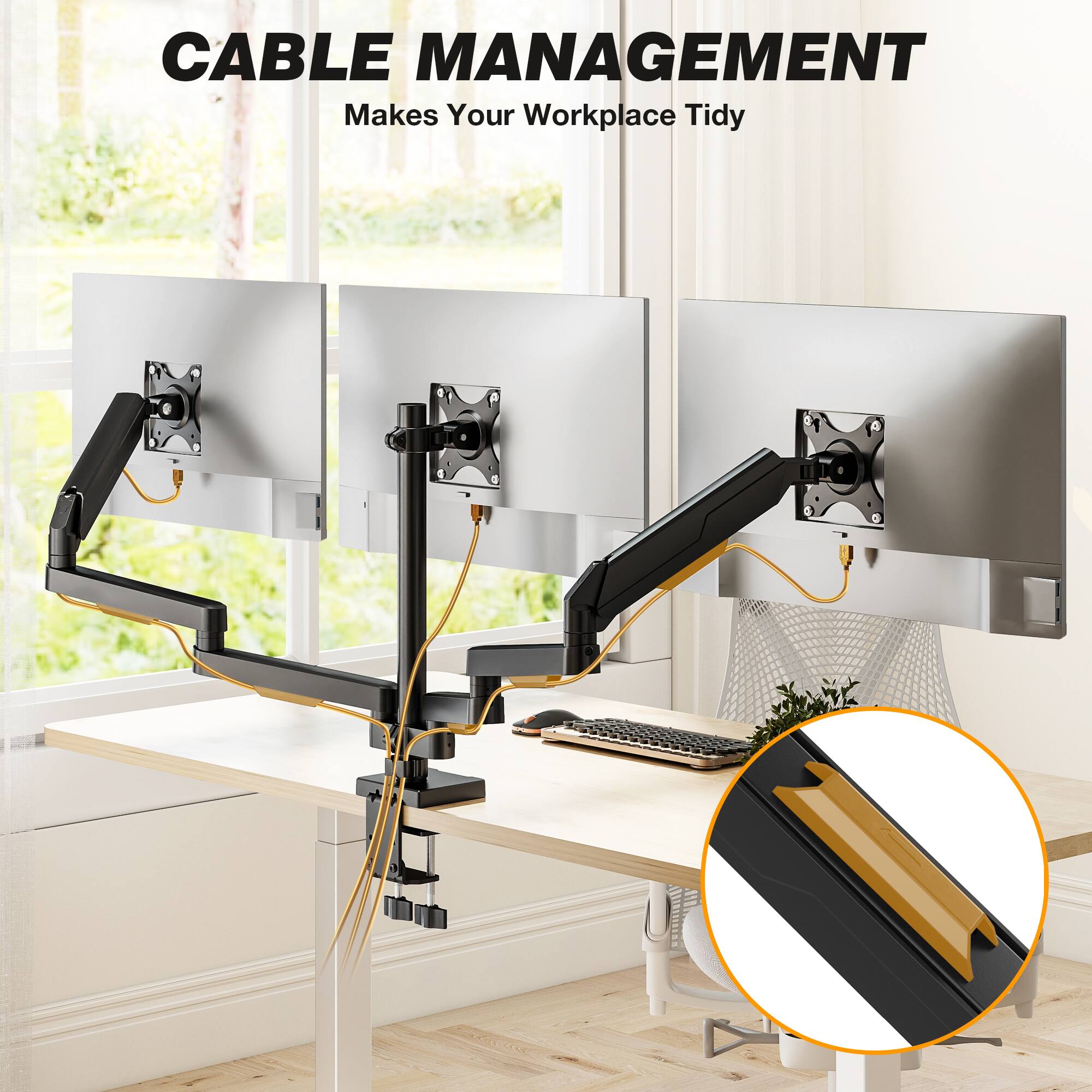 Rfiver 3 panel display with full angle adjustable function Black - Best Buy