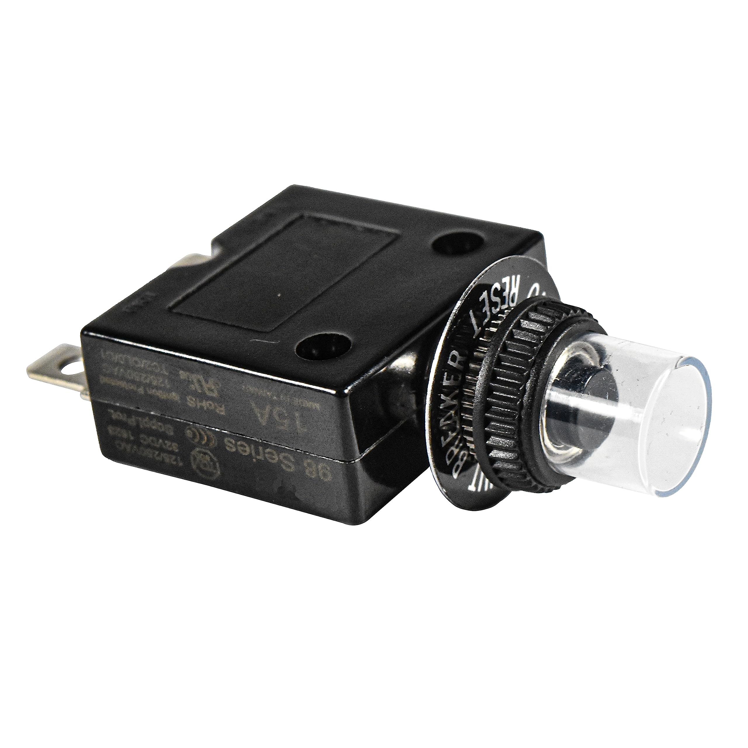 O2OLO nothgoSE M  
RoHS MAD Boppl.Prot. J85a 15A 3AD  
OYA Series 86 RESET BREAKER  

VGL  
68 seconds  
12VDC  
200mA  
Made in China  
RoHS