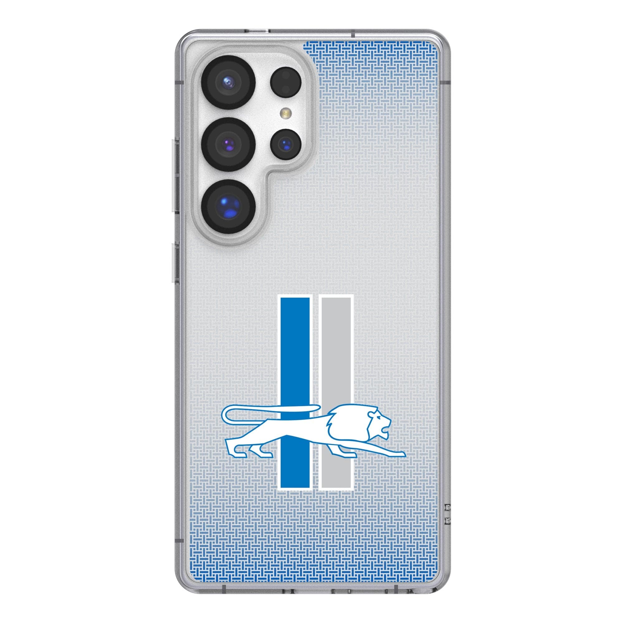 Keyscaper - NFL - Detroit Lions Linen Logo Galaxy Clear Case - S25 - Multicolor