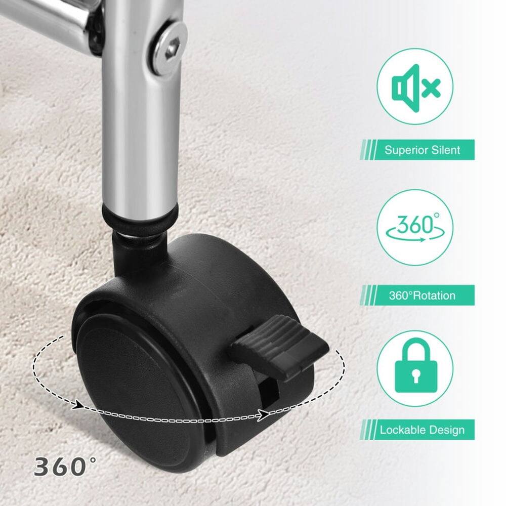 4x Superior Silent 360° Rotation 360° Lockable Design