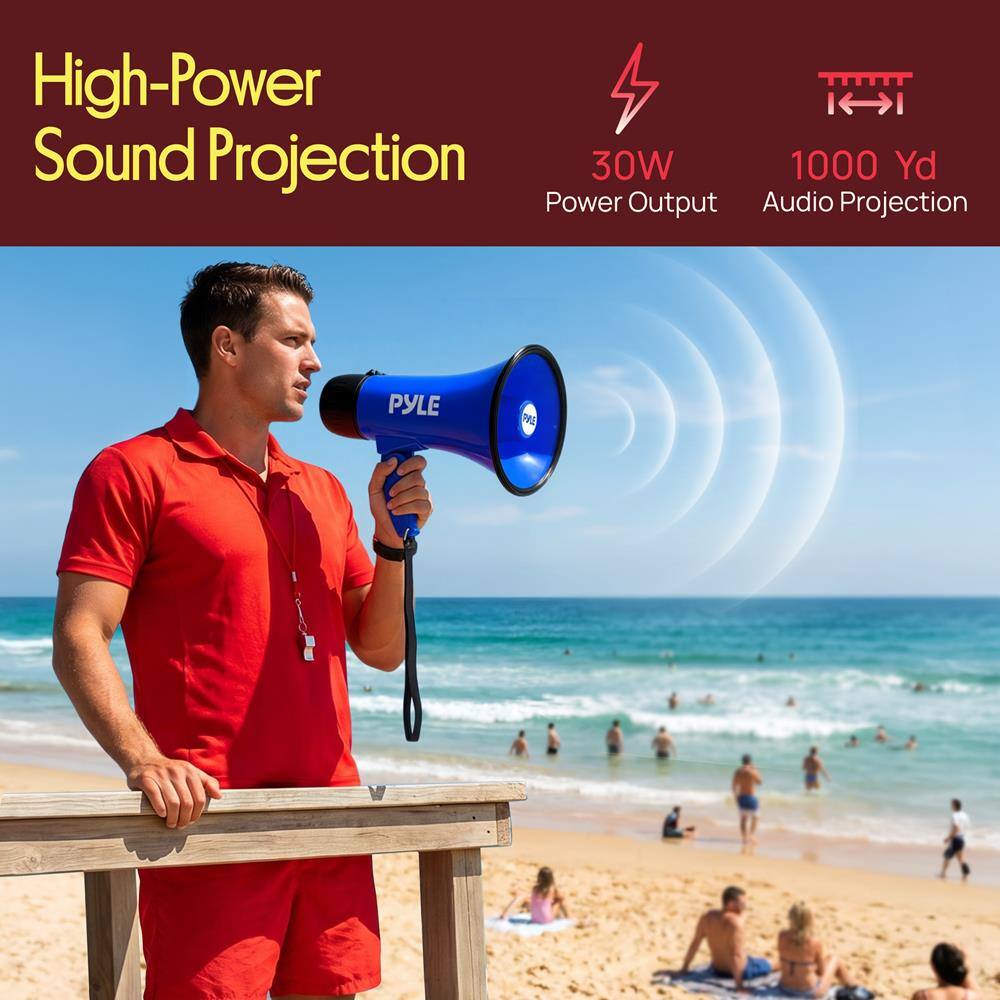 High-Power Sound Projection  
30W Power Output  
1000 Yd Audio Projection  
PYLE PVE