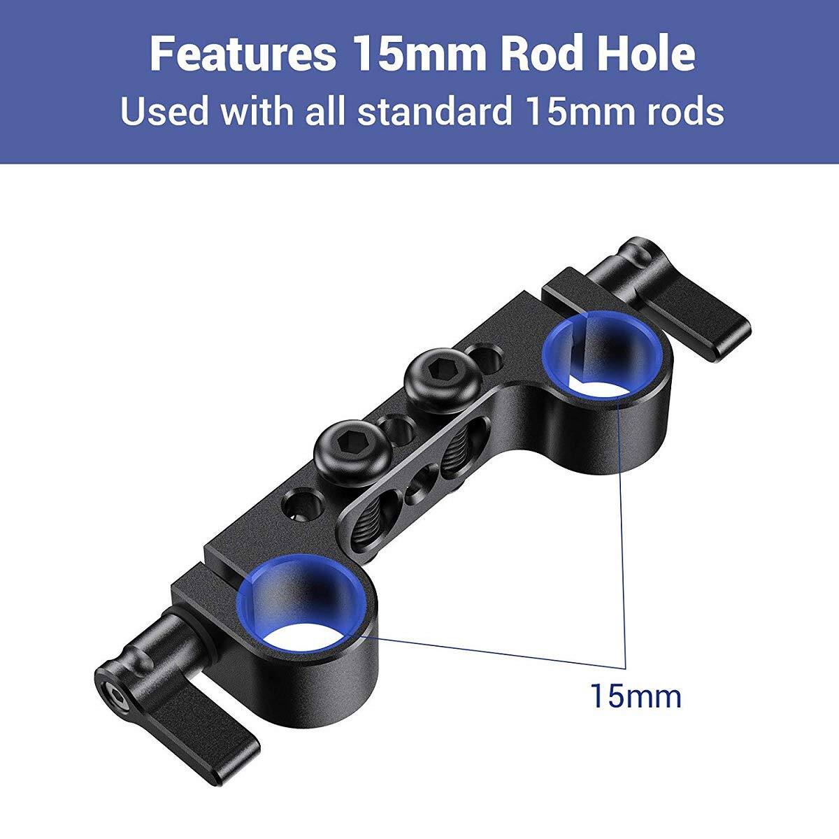 Super Lightweight 15mm Railblock, 2 Pack With SmallRig 15mm Black ...