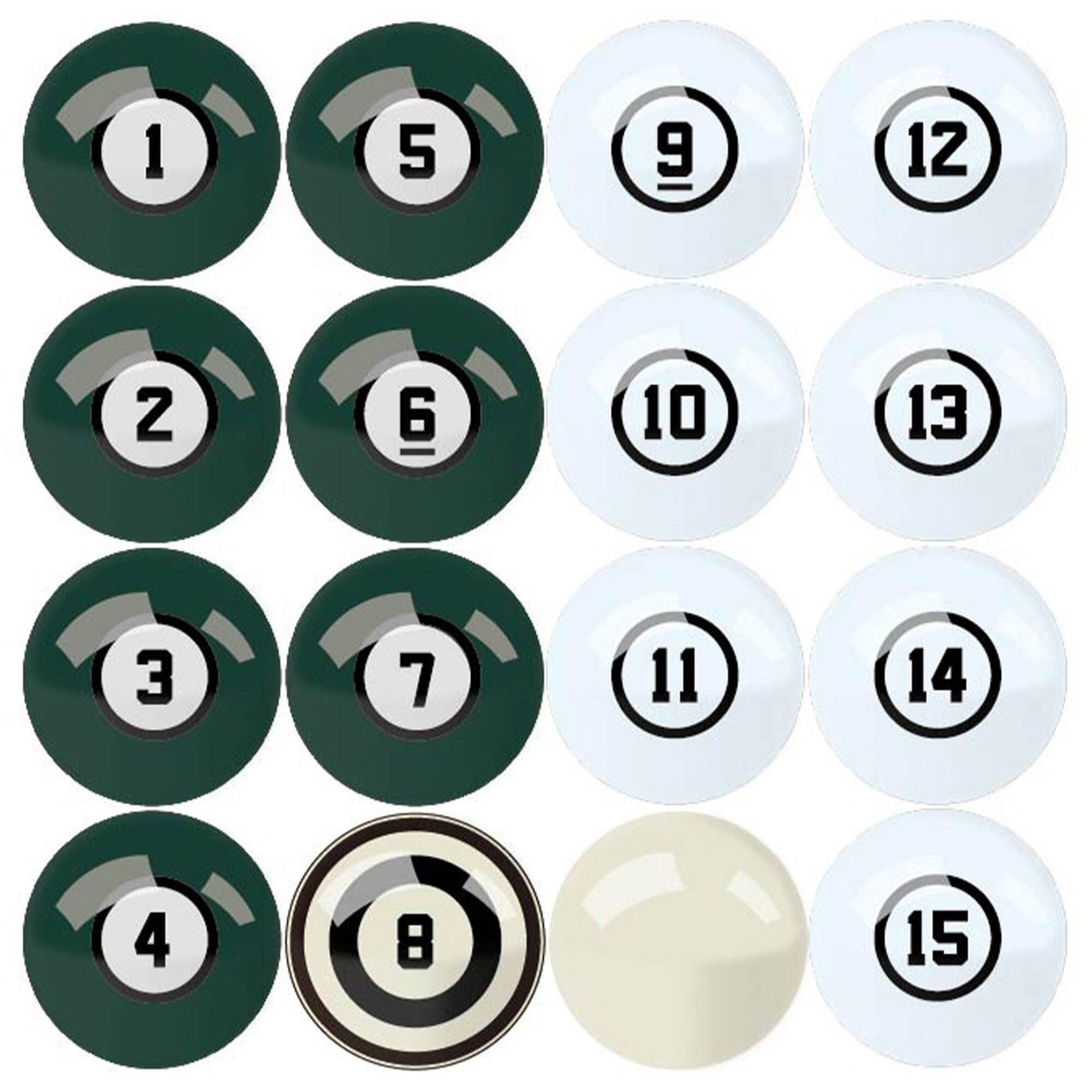 Alt View 1. Imperial - Michigan State Spartans Billiard Ball Set with Numbers - Multicolor.