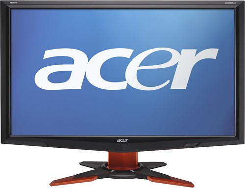  Acer - 23.6&quot; Widescreen TFT-LCD Monitor - Black, Orange