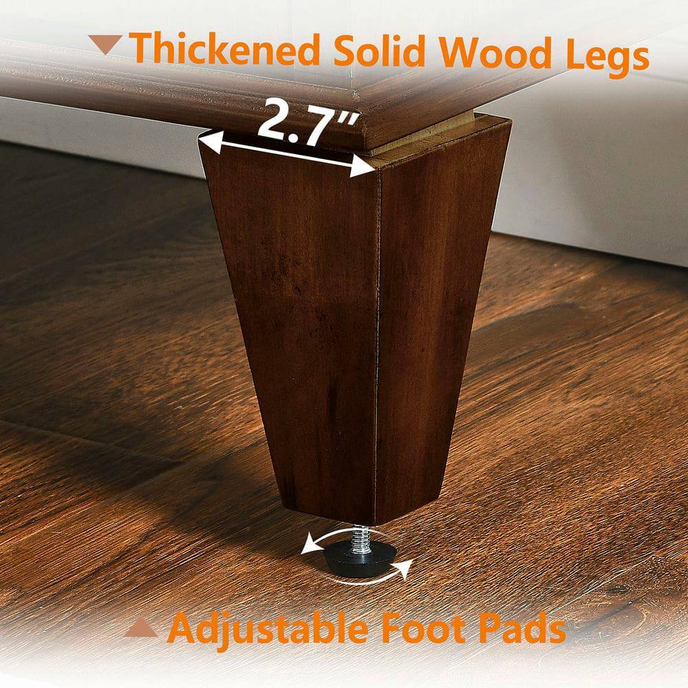 Thickened Solid Wood Legs  
2.7"  
Adjustable Foot Pads