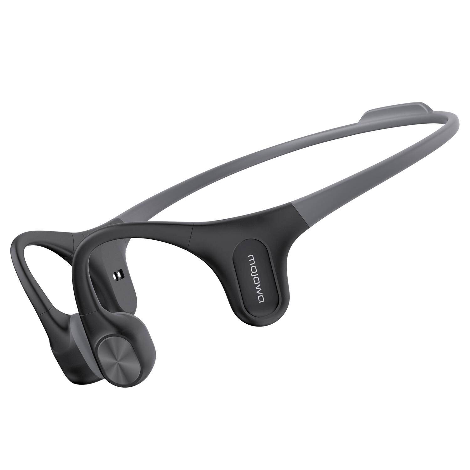 Front. Mojawa - Mojawa Run Air/mojo 2 Bluetooth Bone-conduction Waterproof Open-ear Headphones With Microphone For Running, Cycling - Black.