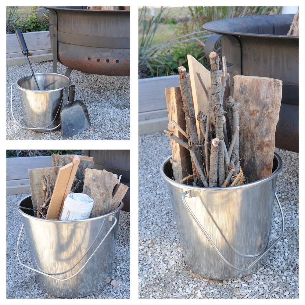Alt View 1. AmeriHome - Assorted Stainless Steel Bucket Set 3 Piece Set - Silver.