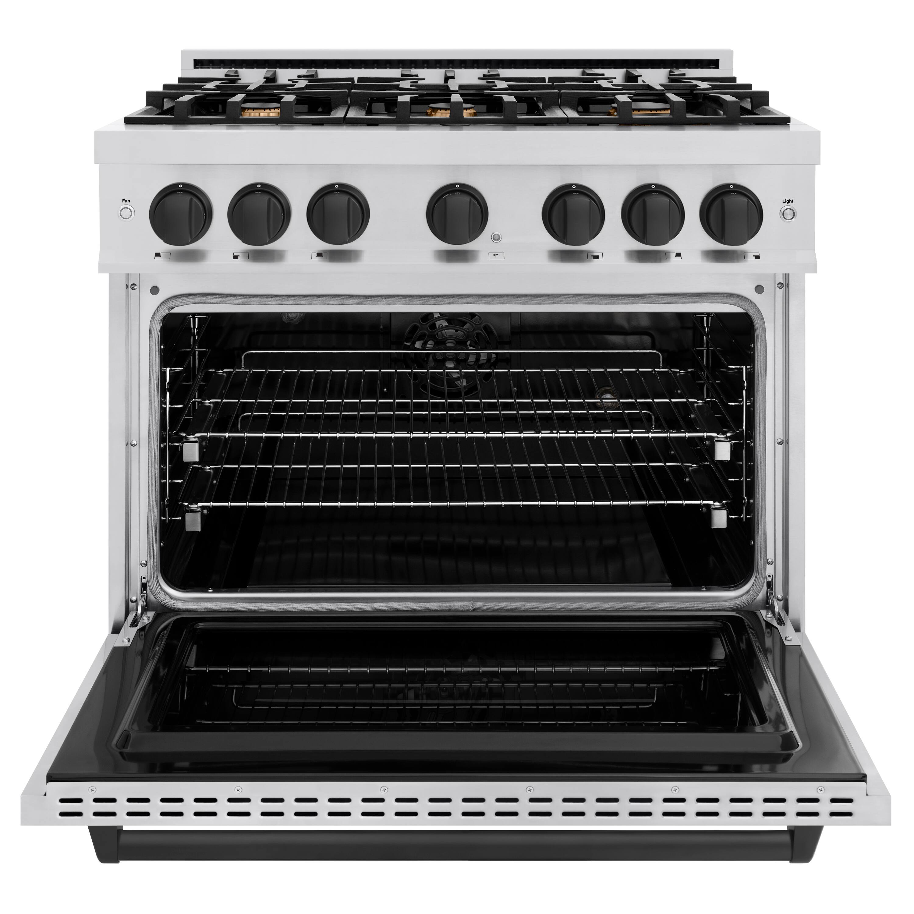 Alt View 1. ZLINE - ZLINE Autograph 36" Classic Dual Fuel Range w/ 6 Burners & Matte Black Accents (CDRZ-36-MB) - Stainless Steel.