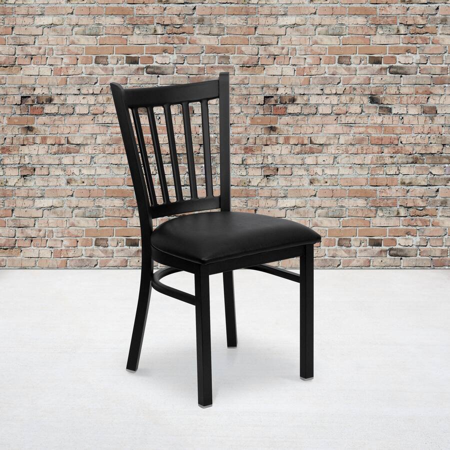Frame Packing Alt View 2. Emma + Oliver - 2 Pack Vertical Back Metal Restaurant Chair ...