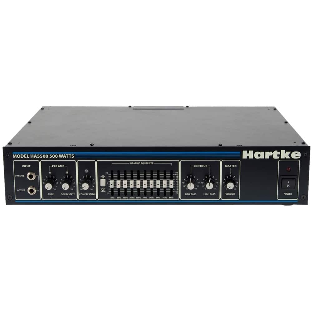 Front. Samson - Hartke 1000W 2.0-Ch. Amplifier - Black.