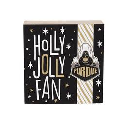 Evergreen Enterprises - Purdue Boilermakers 6" Holiday Wood Plock Shelf Sign - Multicolor