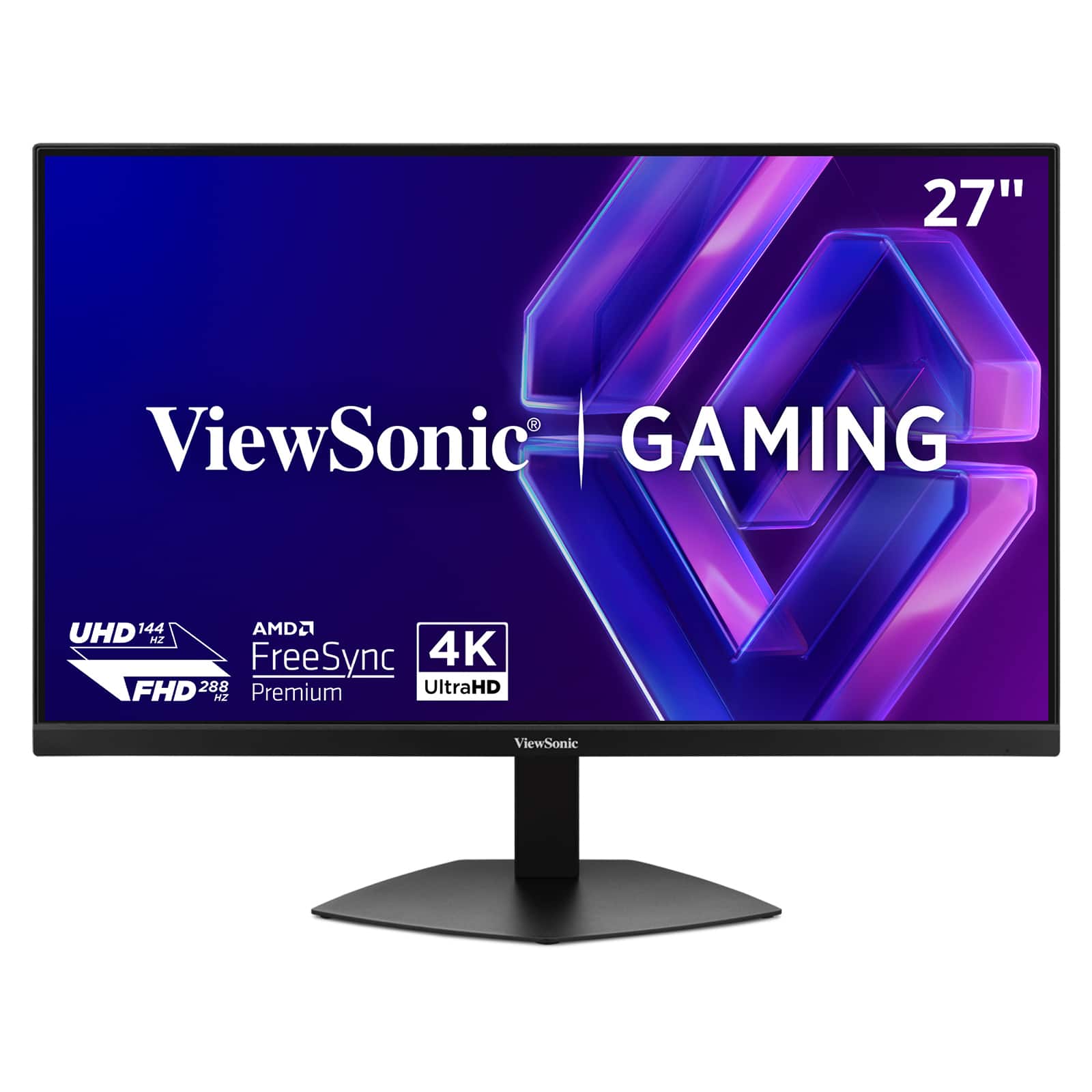 ViewSonic - VX2730D-4K 27" 4K Gaming Monitor w/ Switchable Refresh Rate Up to 288Hz, 0.5ms Response Time, HDMI and Display - Black