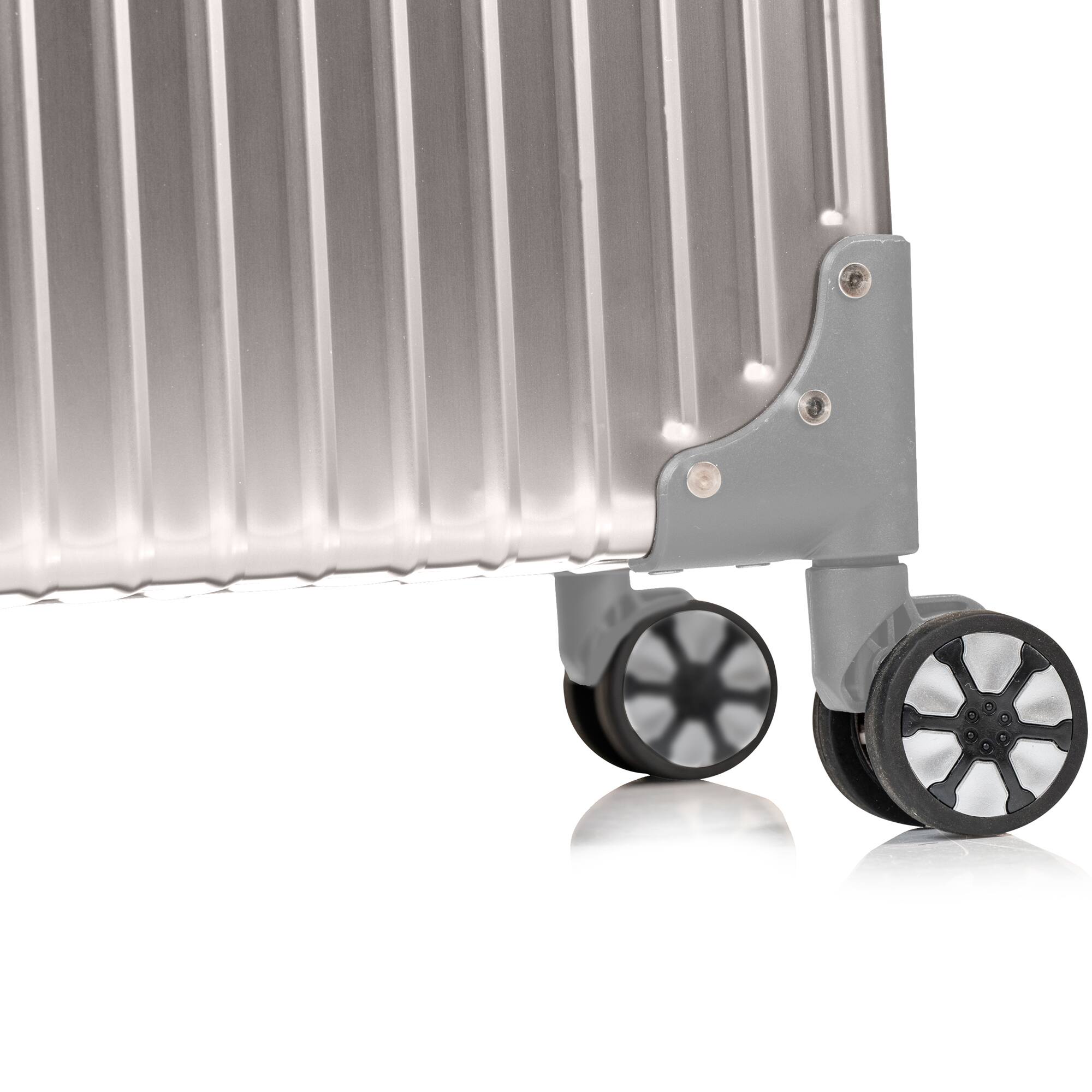 Alt View 1. Champs - Elite Aluminum 2-Piece Luggage Set - Silver.