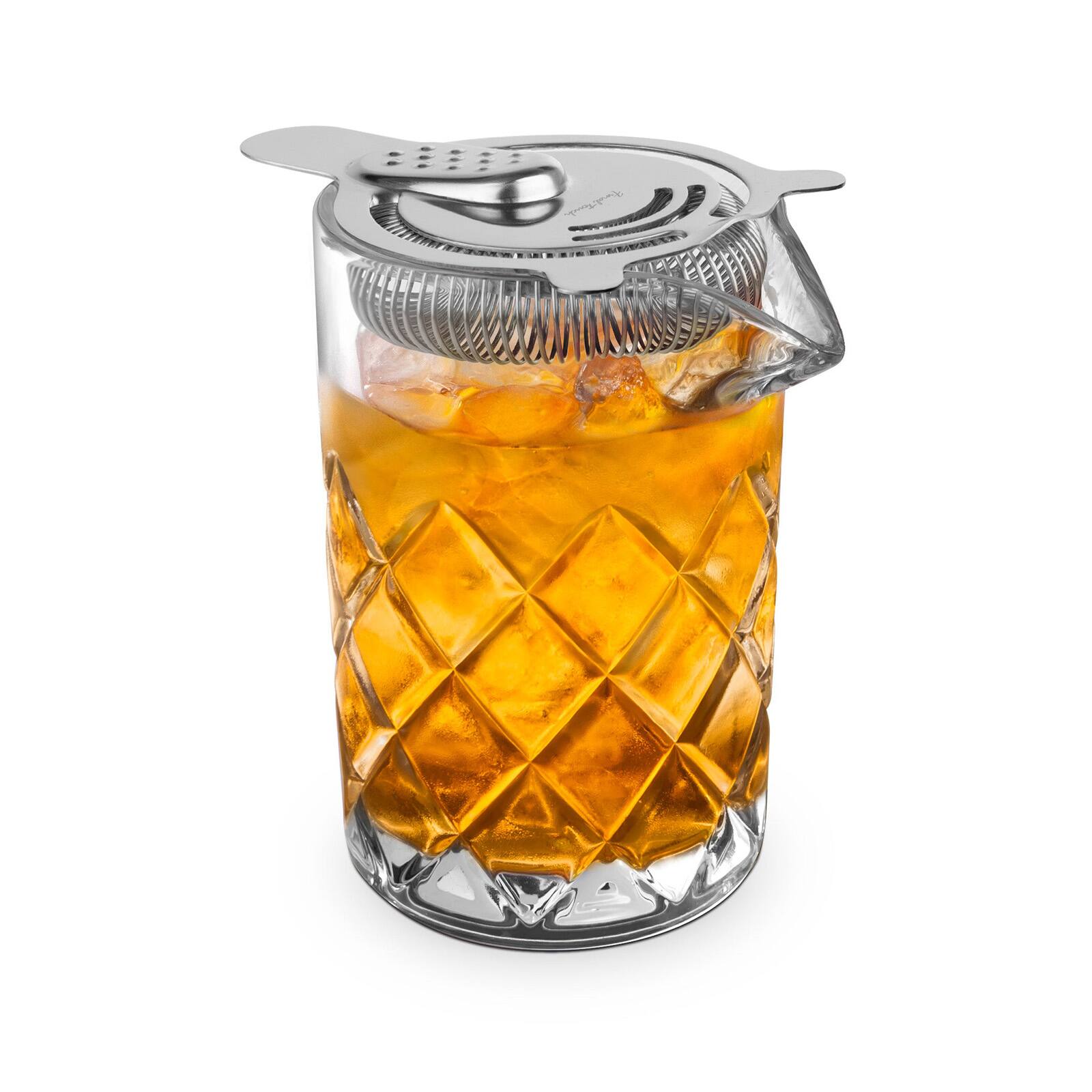 Alt View 1. Final Touch - Yarai Mixing Pitcher with Hawthorne Strainer - Clear.