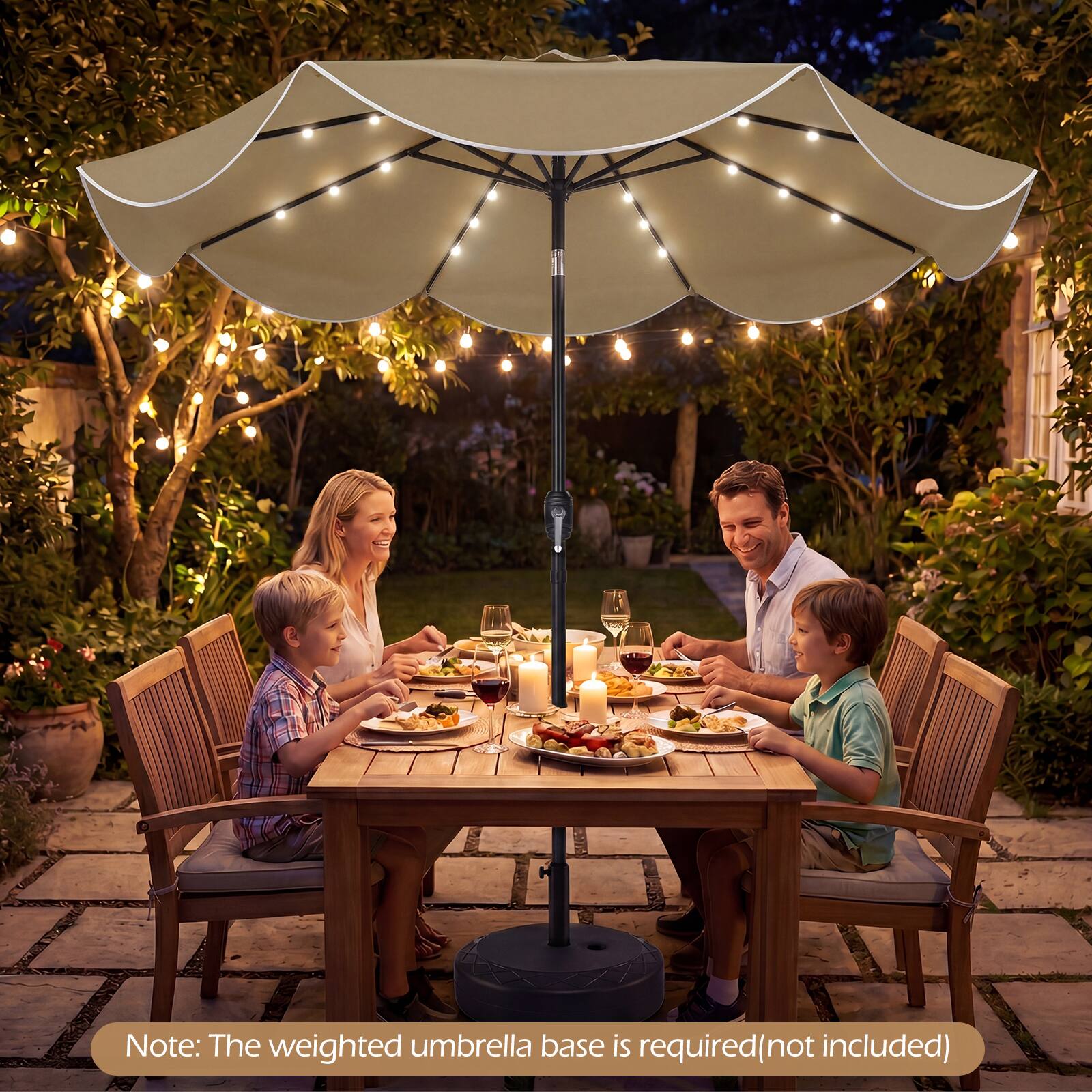 Note: The weighted umbrella base is required (not included)