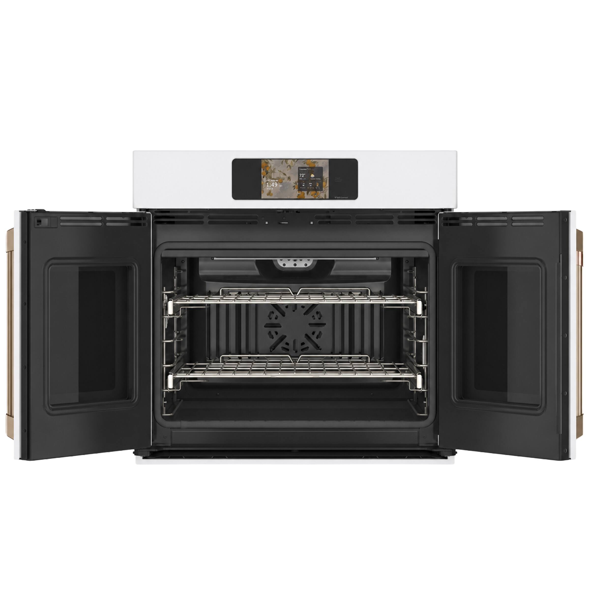 Alt View 16. Café - 30" Smart Built-In Single Electric Convection French-Door Wall Oven with Air Fry and Precision Cooking Modes - Matte White.