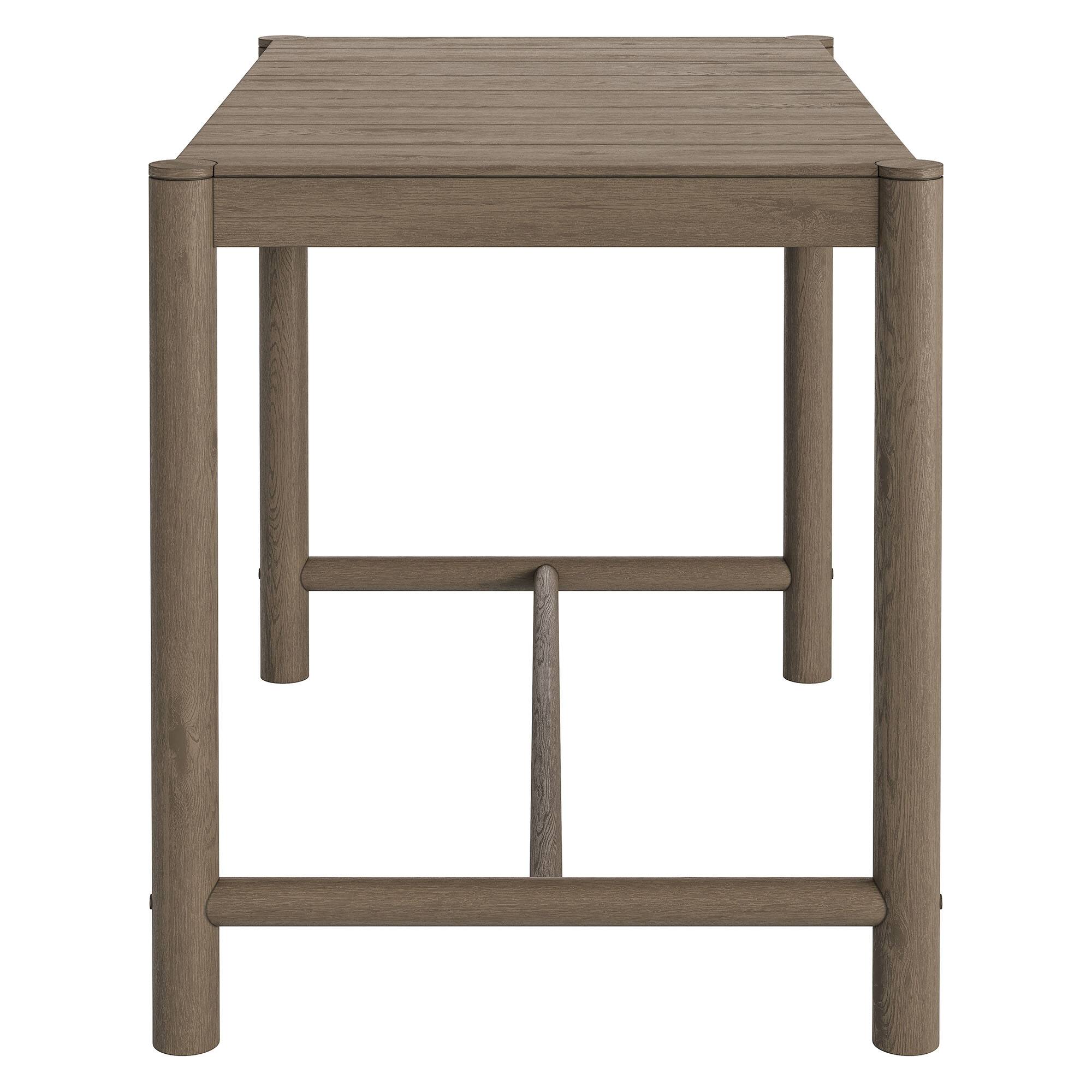 Alt View 2. Modway - Eleni Rectangle 56-Inch Outdoor Teak Wood Rectangular Bar Table by Modway - Weathered Gray Teak.
