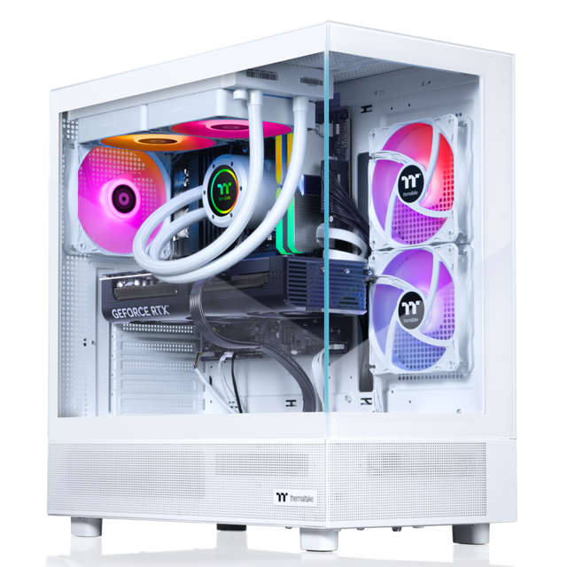 Thermaltake - LCGS View 7870S-270 Gaming Desktop AMD Ryzen 7 7800X3D 2023, 32GB Memory, NVIDIA GeForce RTX 5070, 1TB SSD NVMe M.2 - Snow