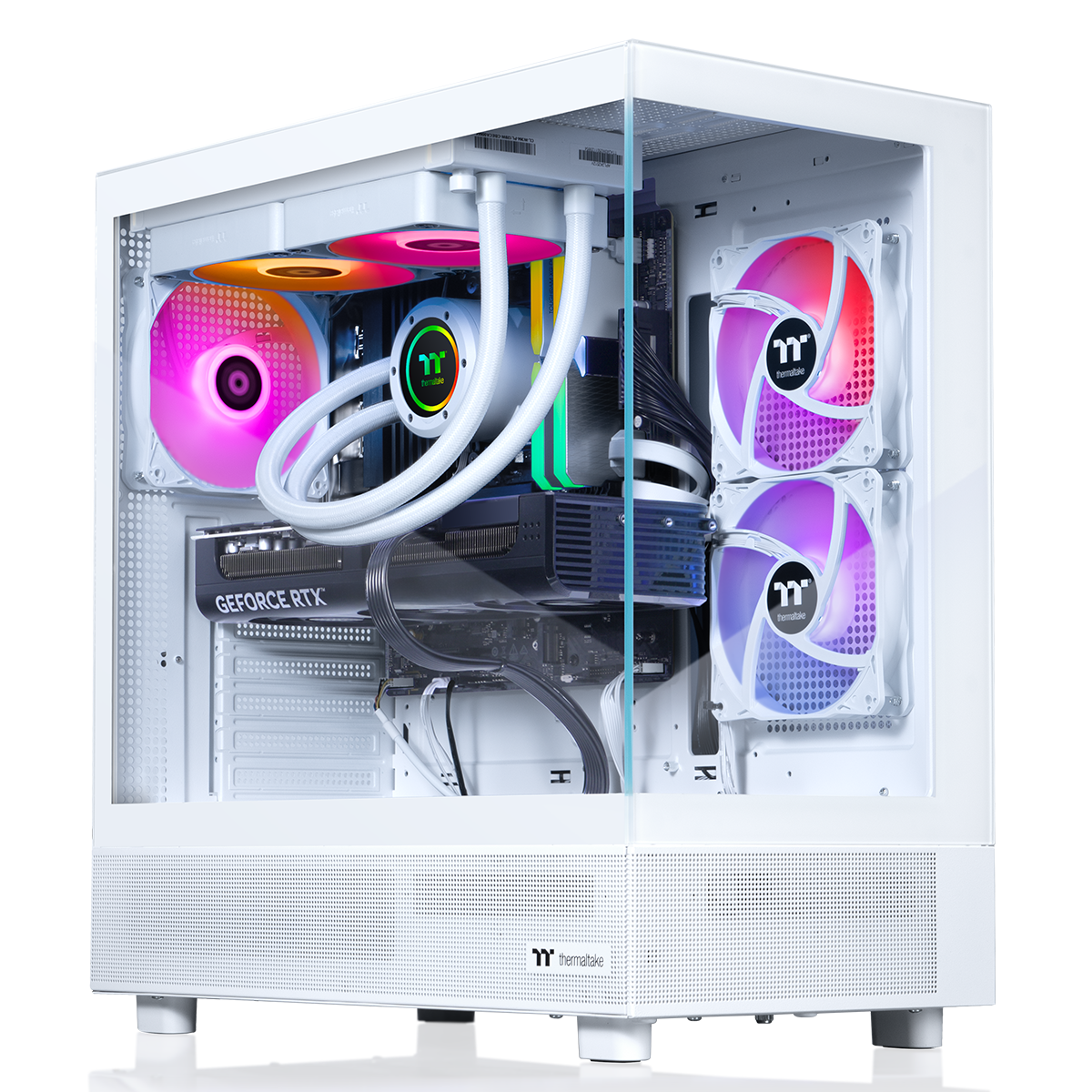 Thermaltake - LCGS View 7870S-270 Gaming Desktop AMD Ryzen 7 7800X3D, 32GB Memory, NVIDIA GeForce RTX 5070, 1TB SSD NVMe M.2 - Snow