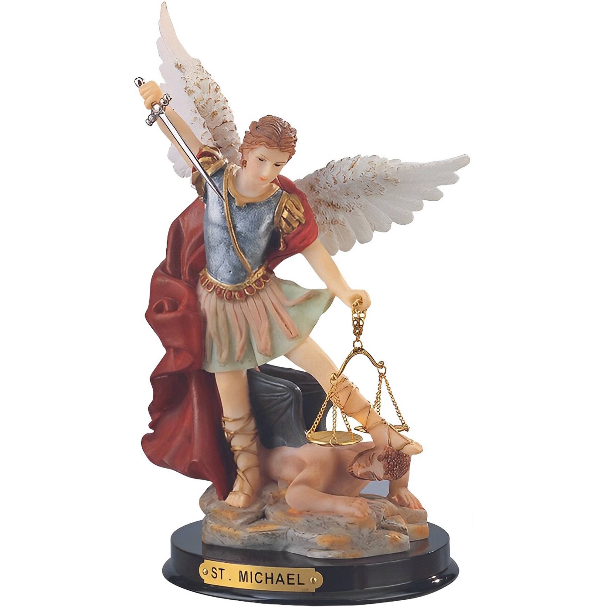 Front. FC Design - FC Design 9"H Archangel Michael Saint Michael The Strongest Angel Holy Figurine Statue Desk Tabletop Home Decor Gift - Multi-Color.