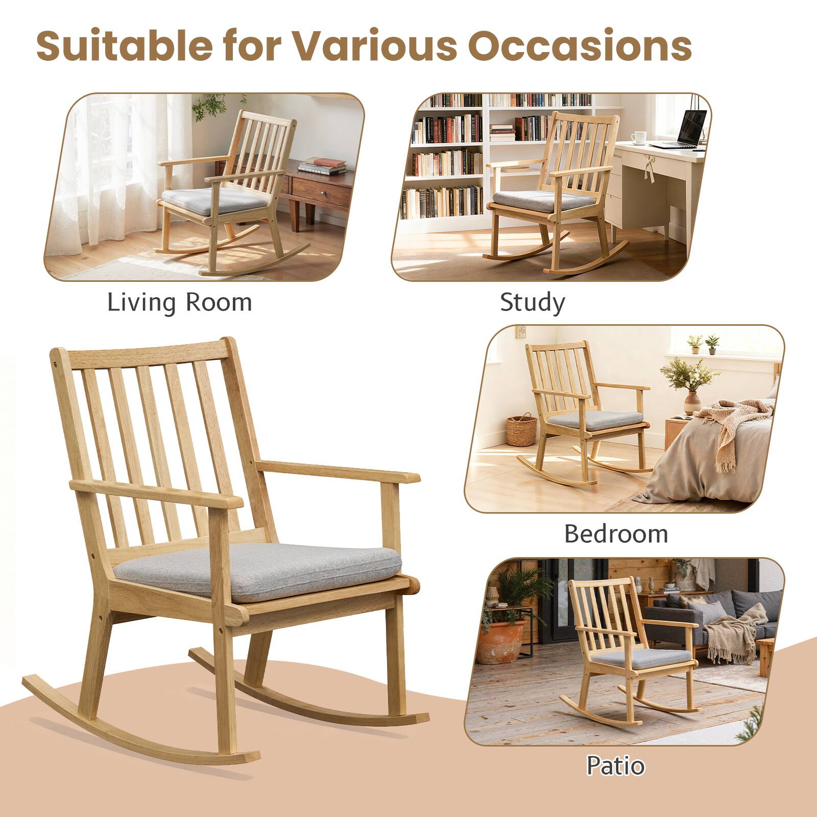 Suitable for Various Occasions

Living Room  
Study  
Bedroom  
Patio