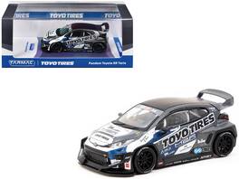 Tarmac Works - Toyota Pandem GR Yaris RHD (Right Hand Drive) Toyo Tires with Graphics Hobby64 Series 1/64 - Gray Metallic