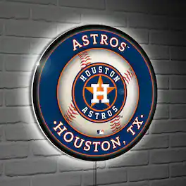 Evergreen Enterprises - Houston Astros LED XL Round Wall D-cor - Multicolor