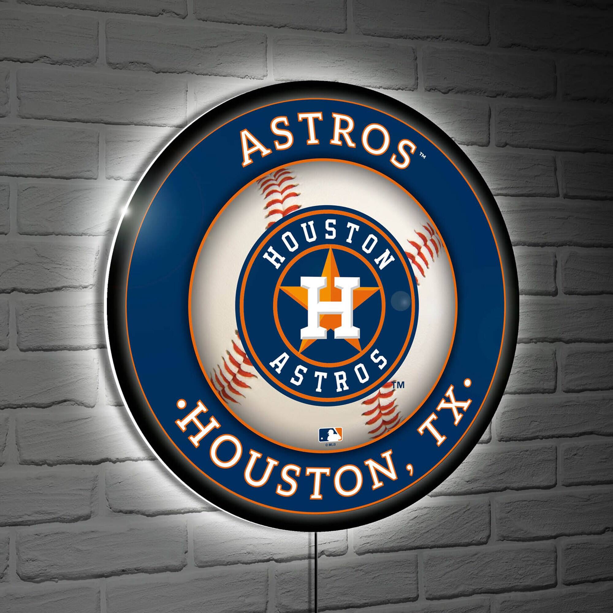 Houston Astros LED XL Round Wall D-cor