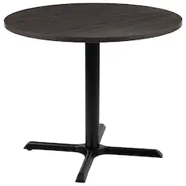 Flash Furniture - Chapman 36" Round Multi-Purpose Conference Table in Rustic - Gray