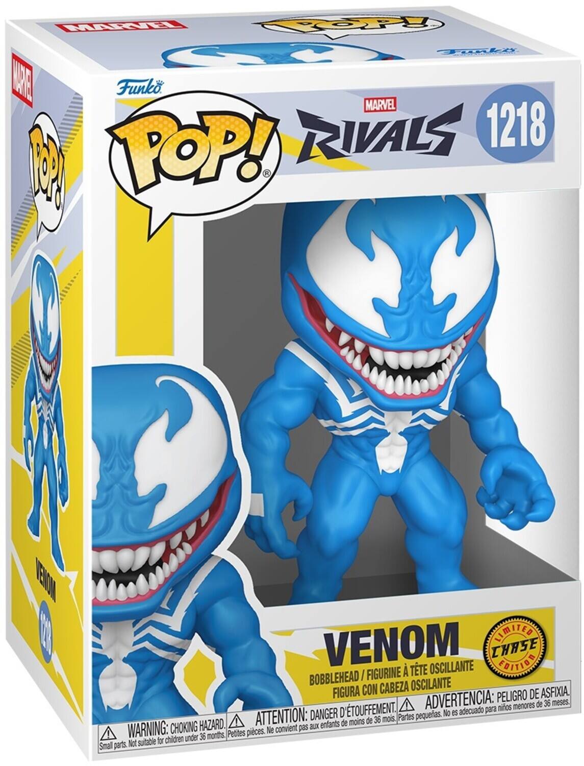 Funko POP! MARVEL RIVALS 1218 VENOM LIMITED EDITION BOBBLEHEAD / FIGURINE À TÊTE OSCILLANTE / FIGURA CON CABEZA OSCILANTE. ADVERTENCIA: PELIGRO DE ASFIXIA. ATTENTION: DANGER D'ÉTOUFFEMENT. WARNING: CHOKING HAZARD. Small parts. Not suitable for children under 36 months.