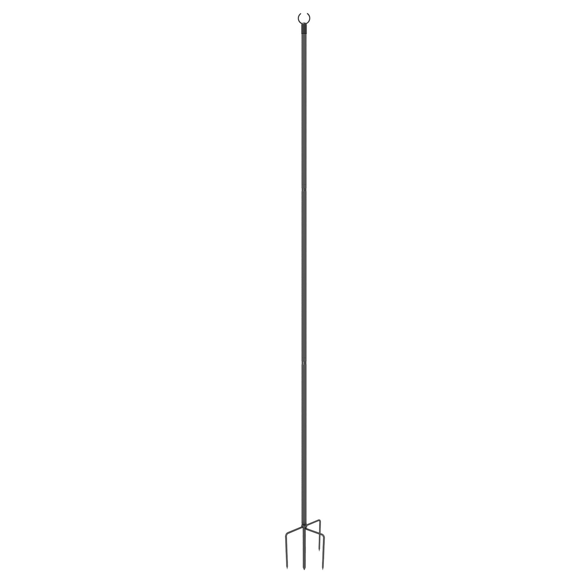 Alt View 5. Outsunny - 4 Pack of String Light Poles, 8' Light Poles for Hanging Outside Decor, Steel Lighting Stand for Patio, Backyard - Black.