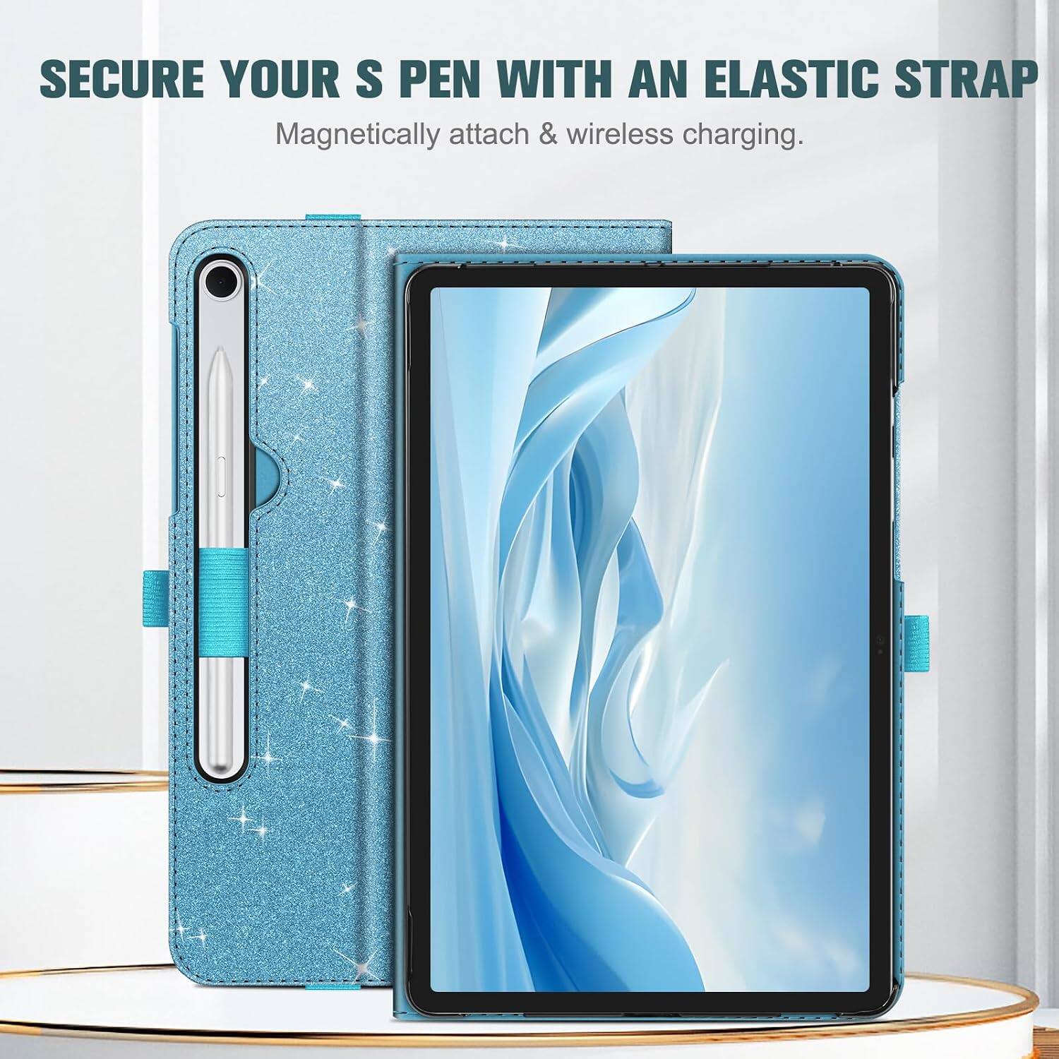 SECURE YOUR S PEN WITH AN ELASTIC STRAP  
Magnetically attach & wireless charging.