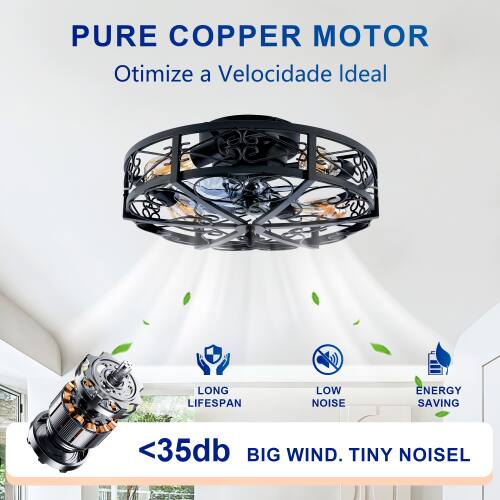 PURE COPPER MOTOR  
Otimize a Velocidade Ideal  
LONG LIFESPAN  
LOW NOISE  
ENERGY SAVING  
<35db  
BIG WIND. TINY NOISE