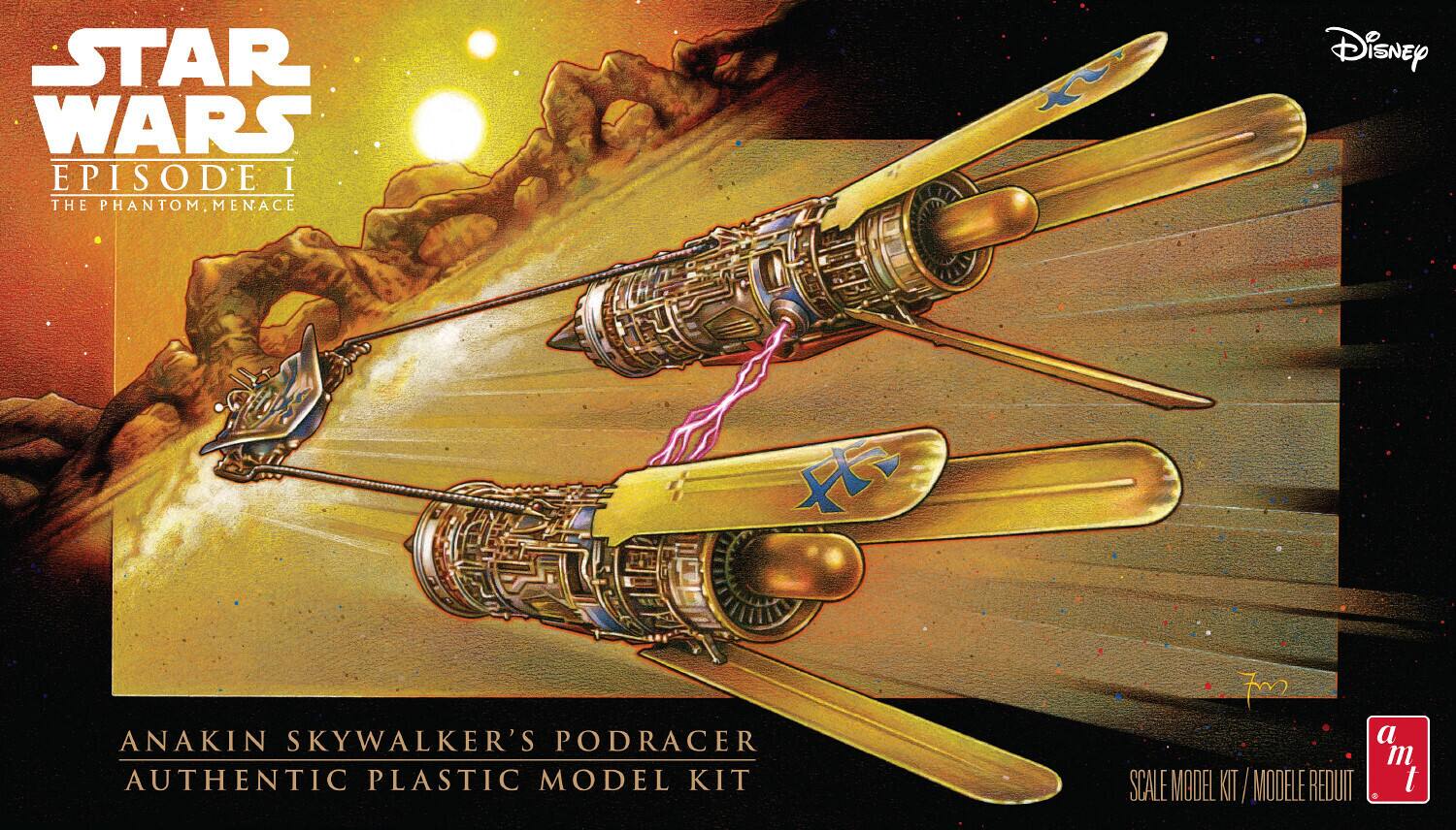 STAR WARS EPISODE I THE PHANTOM MENACE 1 Disney ANAKIN SKYWALKER'S PODRACER AUTHENTIC PLASTIC MODEL KIT 7 a 'm m SCALE MODEL KT MODELE REDUIT