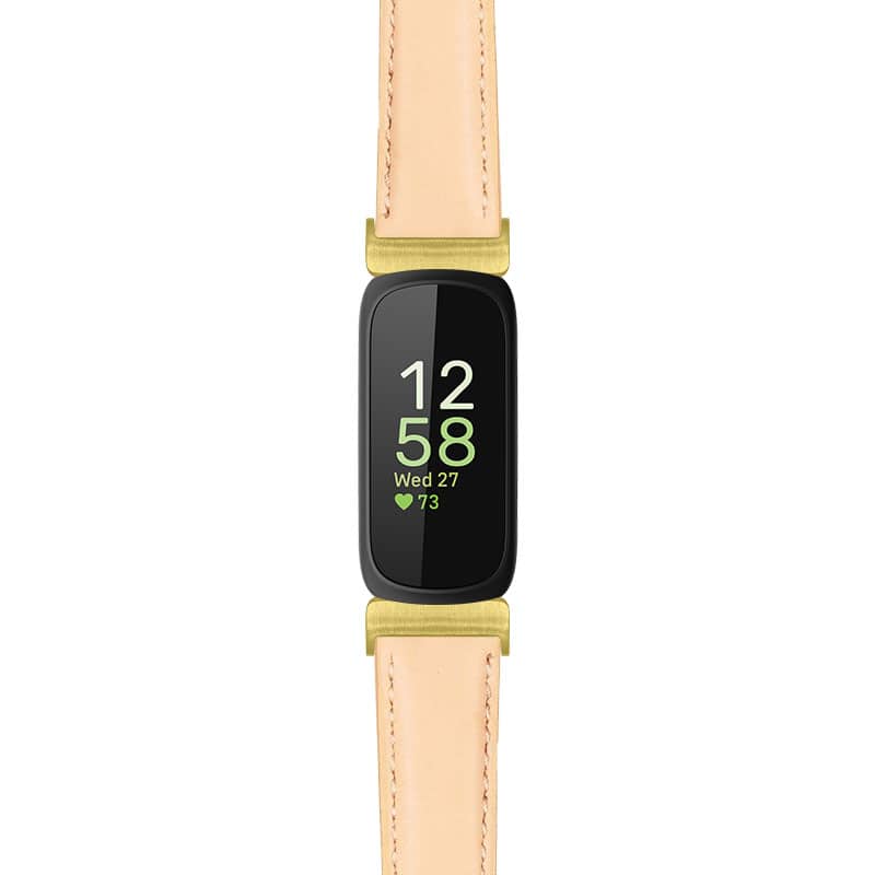 StrapsCo - Everyday Leather Watch Band Strap For Fitbit Inspire 3 (Extra Long) - Light Pink (Yellow Gold Hardware) price history on PriceWatchPro