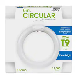 FEIT ELECTRIC - 22 W T9 8 in. D Circline Fluorescent Bulb Daylight Linear 6500 K 1 pk